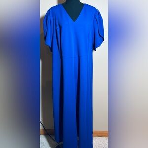 NWT- Calvin Klein Royal Blue Maxi Dress Size 20W w/tulip sleeve